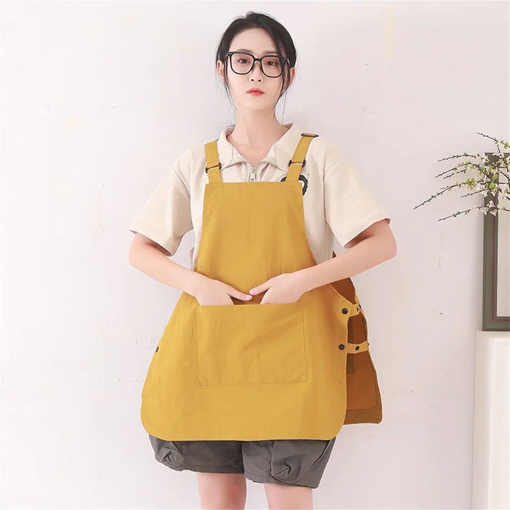 Delantal tipo chaleco impermeable, nailon antiincrustante, sin mangas, unisex, para cocina doméstica, ropa de trabajo para barbería y cafetería