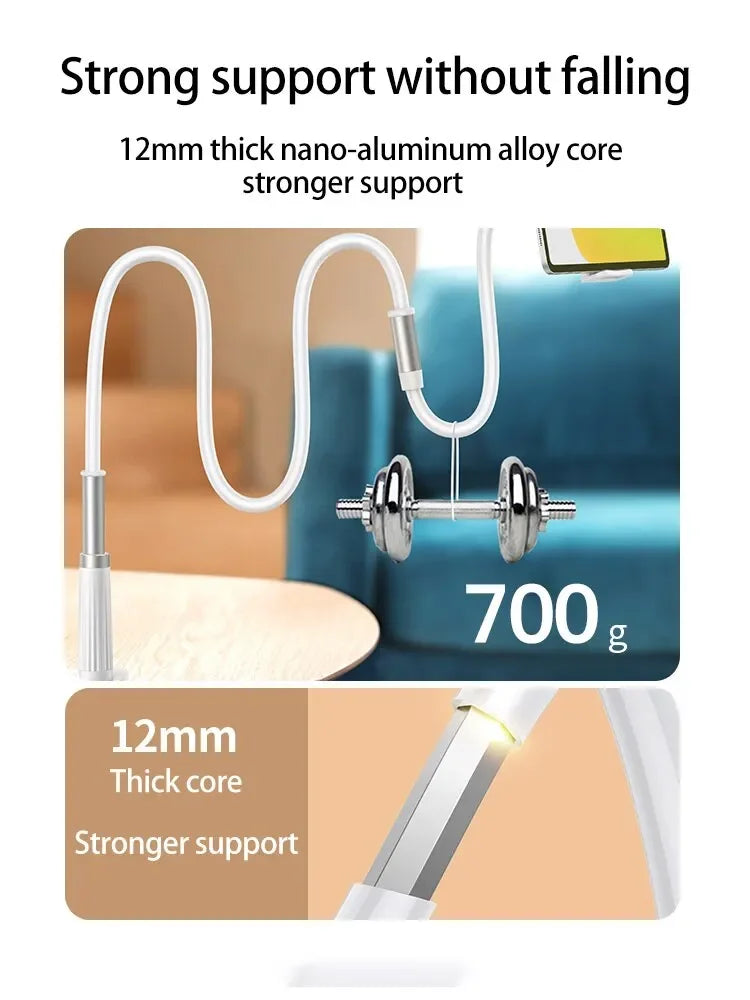 Soporte de teléfono móvil de clip 360, soporte portátil flexible para cama, escritorio, mesa, base para iPhone, Samsung, Xiaomi