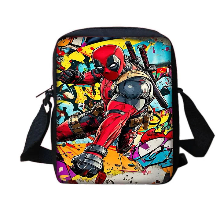 Deadpool Child School Backpack With Shoulder Bag Pencil Bags School Bags for Boys Girls Best Gift