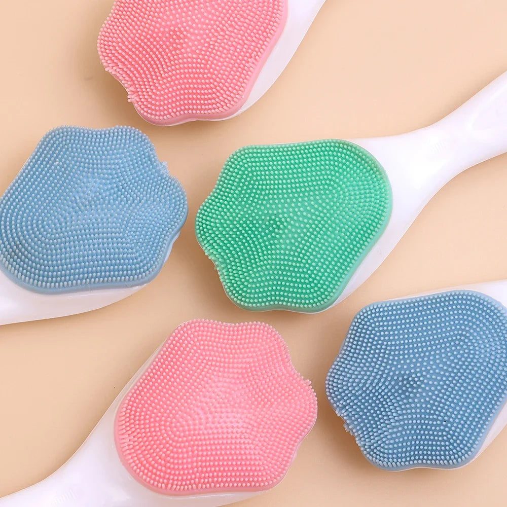 Cepillo de limpieza facial de silicona, limpiador facial, removedor de espinillas, herramienta de maquillaje, cabezal de cepillo con puntos adhesivos densos, cepillos faciales