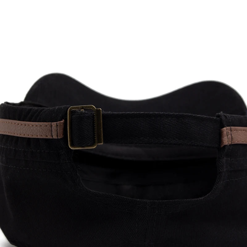 Gorra de béisbol de piel sintética con visera plana para mujer, gorra de béisbol de algodón suave para hombre, visera informal de camionero, gorra ajustable de otoño y verano