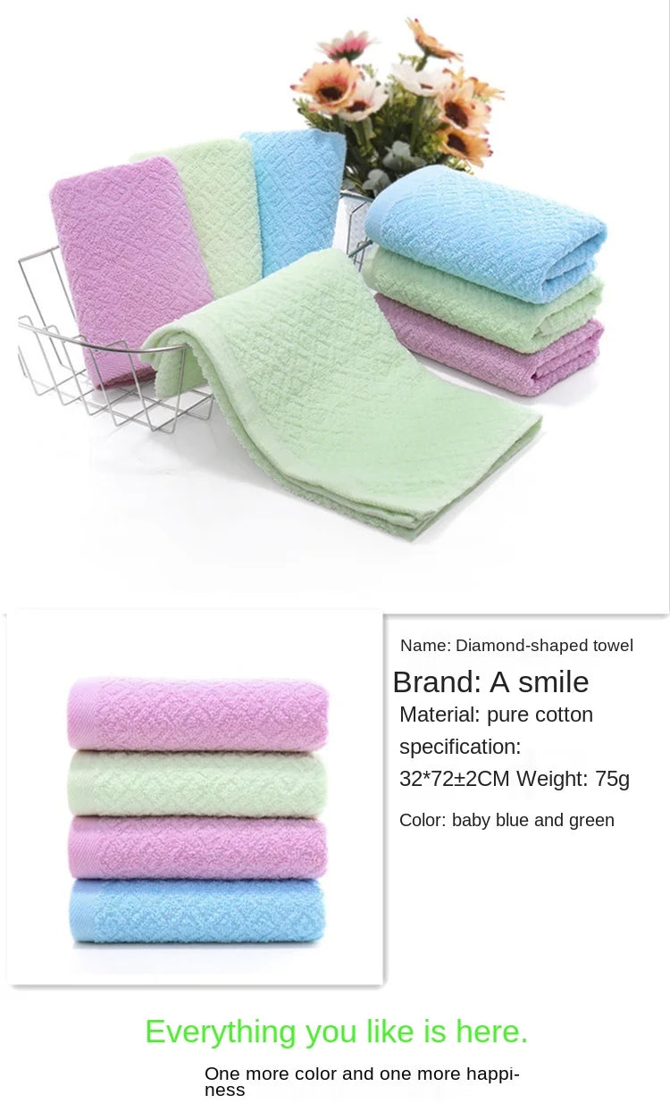 Serviette de bain absorbante pour adulte, couleur unie, douce, pour le visage et les mains, pour la salle de bain, 35 x 75 cm