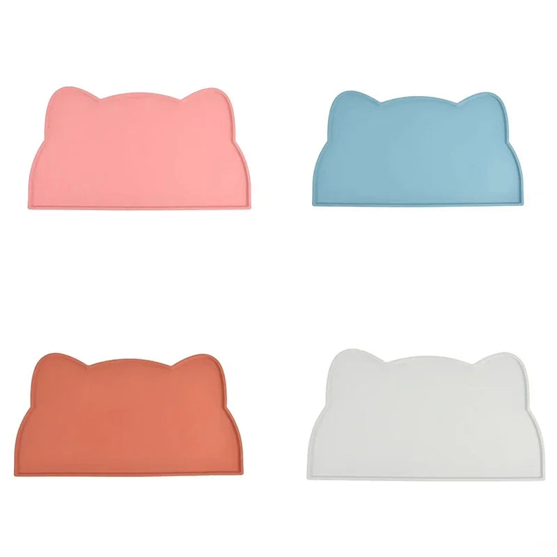 Set de table pour animaux de compagnie, tapis d'alimentation pour chats et chiens, étanche, anti-fuite, avec tapis en silicone antidérapant et facile à nettoyer