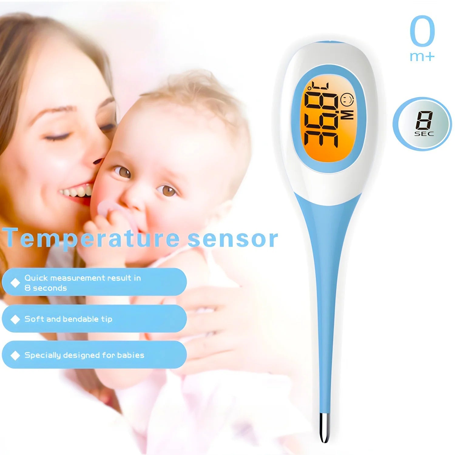 Digital Thermometer Forehead Non-Contact Baby Body Termometro Infrared LCD Adult Fever IR Household Health Monitors