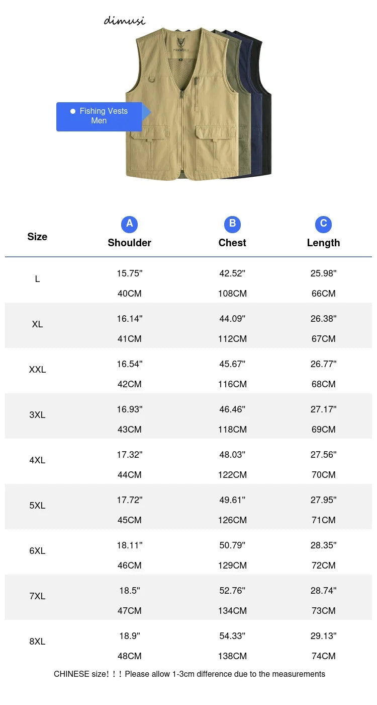 Summer Men's Lightweight Vests Outdoor Leisure Work Safari Fishing Travel Photo Hiking Waistcoats Mens Breathable Work Vests 8XL