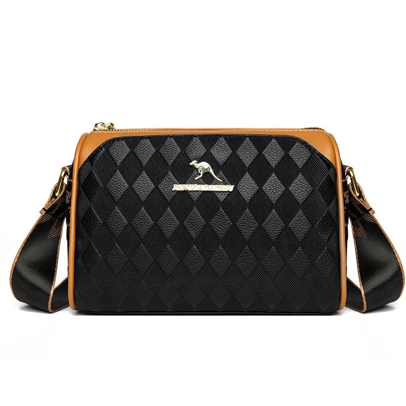 Bolsos de lujo para mujer, bolsos de diseñador, bolsos cruzados para mujer, bandoleras de cuero suave Pu para madre, bolsos de mano de 3 capas
