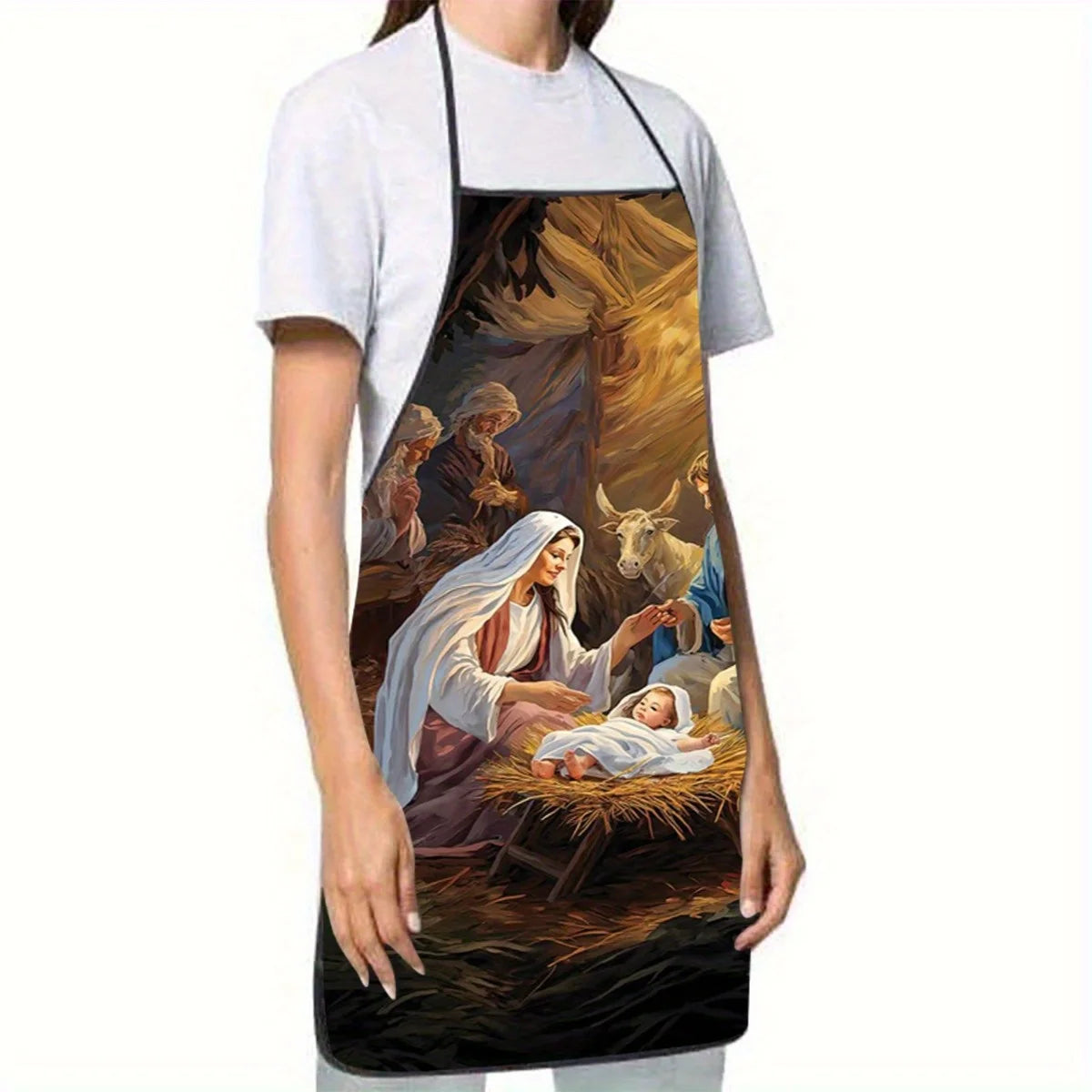 Nativity Scene Christmas Apron