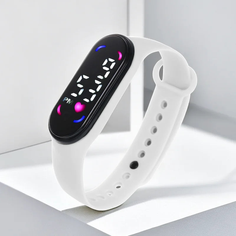 Mote Vanntette Dameklokker Barneklokker Jenter Med Touch LED Sport Digital Armbånd Elektronisk Barneklokke Gutteleker Gave