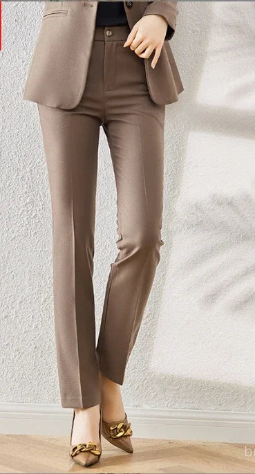 Uformelt forretningsdress til kvinner, ny, langermet, profesjonell vestlig stil, buksedress, blazer, elegant, høylivede bukser, 2-delt sett