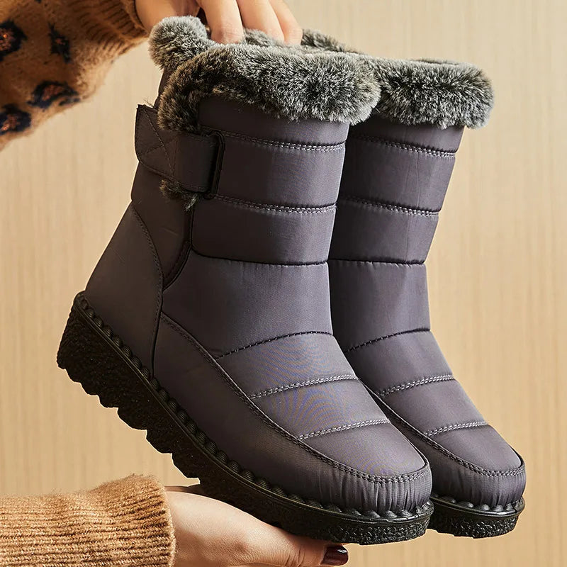 Women's Boots Trend Winter Shoes For Woman Winter Boots Ankle Low Heels Botas Mujer Waterproof Snow Boots With Fur Shoes