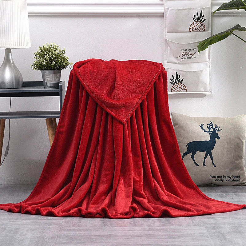 Couvertures douces et chaudes pour lits, jeté de lit en vison d'hiver, housse de canapé solide, couvre-lit, couvertures à carreaux d'hiver, drap d'hiver, couvre-lit