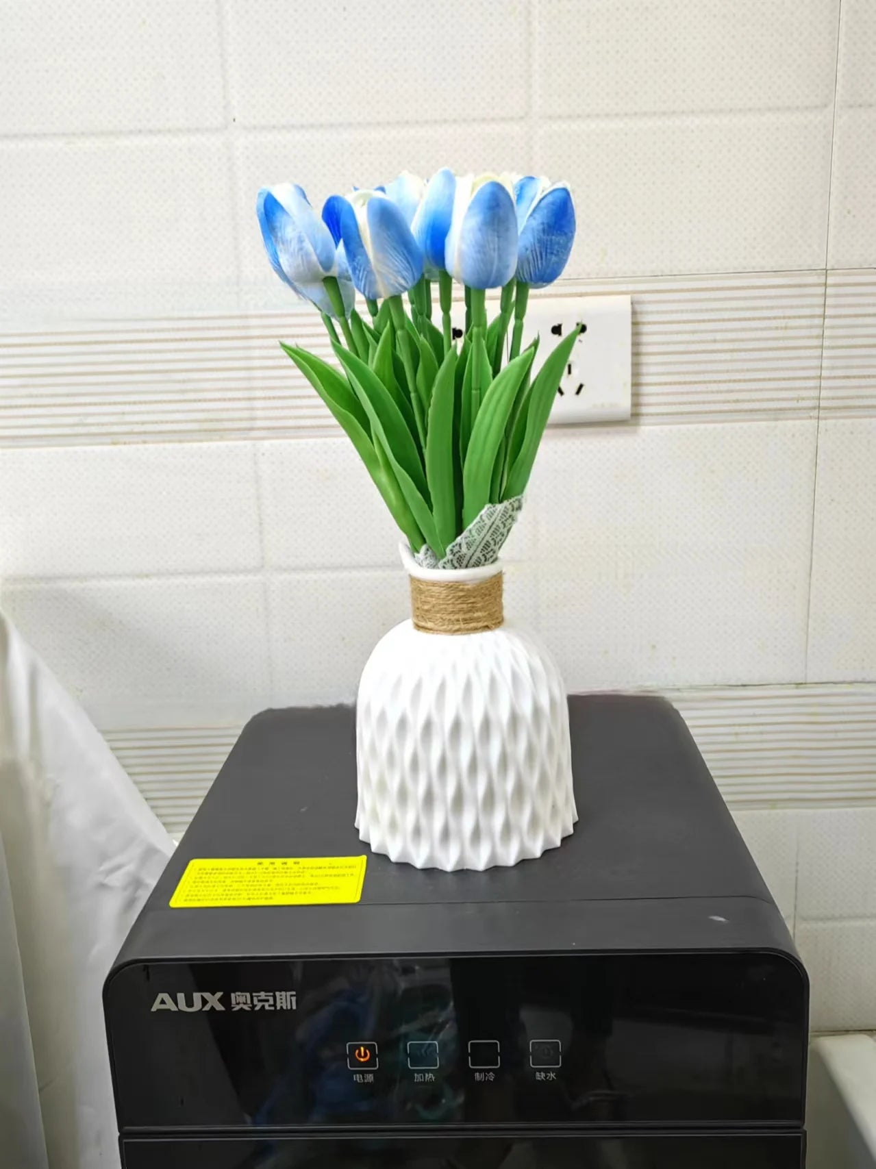 Vase décoratif de table en plastique 1/2, vase moderne de célébrité Internet, décoration de salle à manger et de salon, non hydroponique