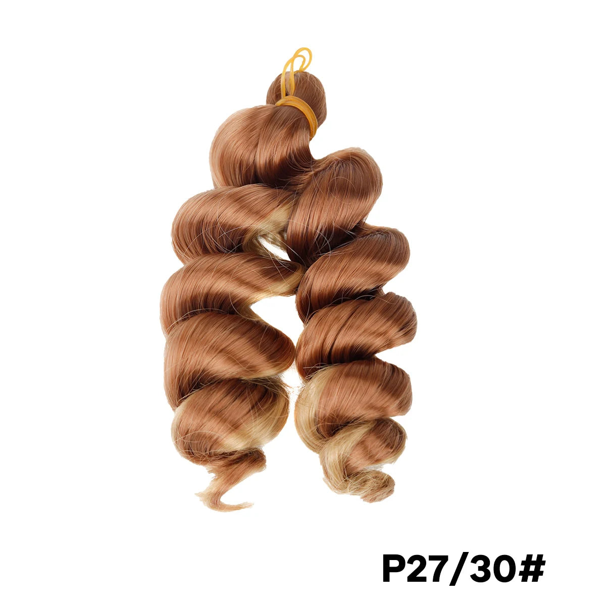 Synthetic Hair Extensions for Boho Braids & Twists French Curl Crochet Braiding wig Ginger Brown Loose Wave Spiral Curl Braiding