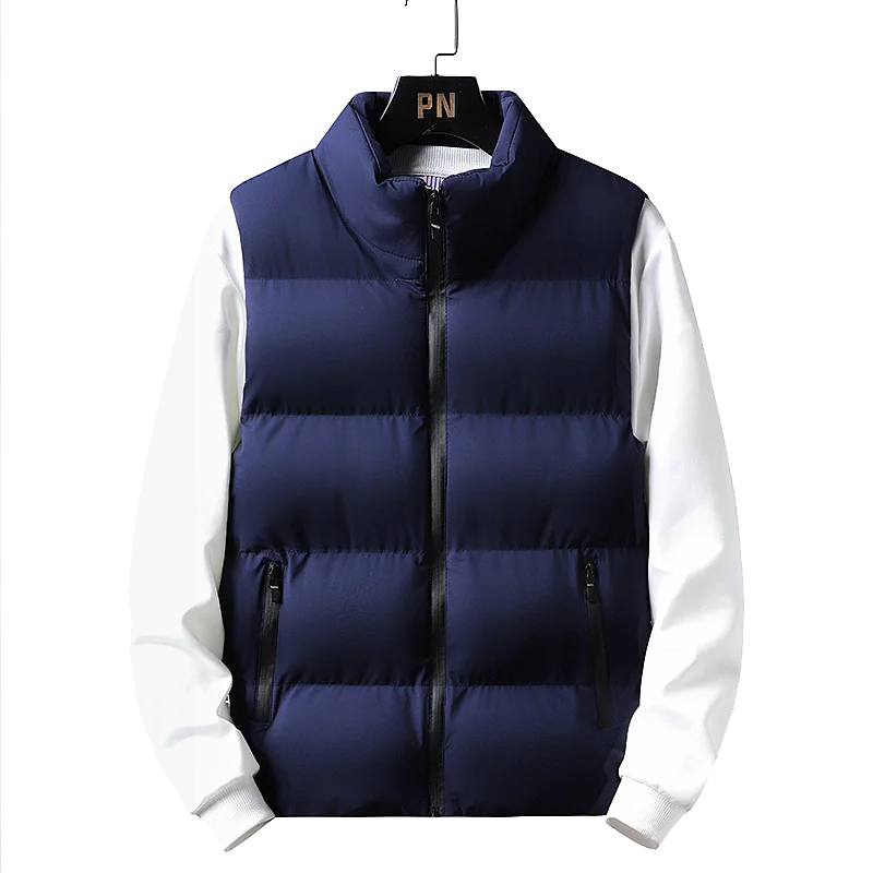 Chaleco de hombre cortavientos, chaqueta sin mangas para hombre, chaqueta de invierno, abrigo casual, chaleco de hombre de algodón grueso y cálido