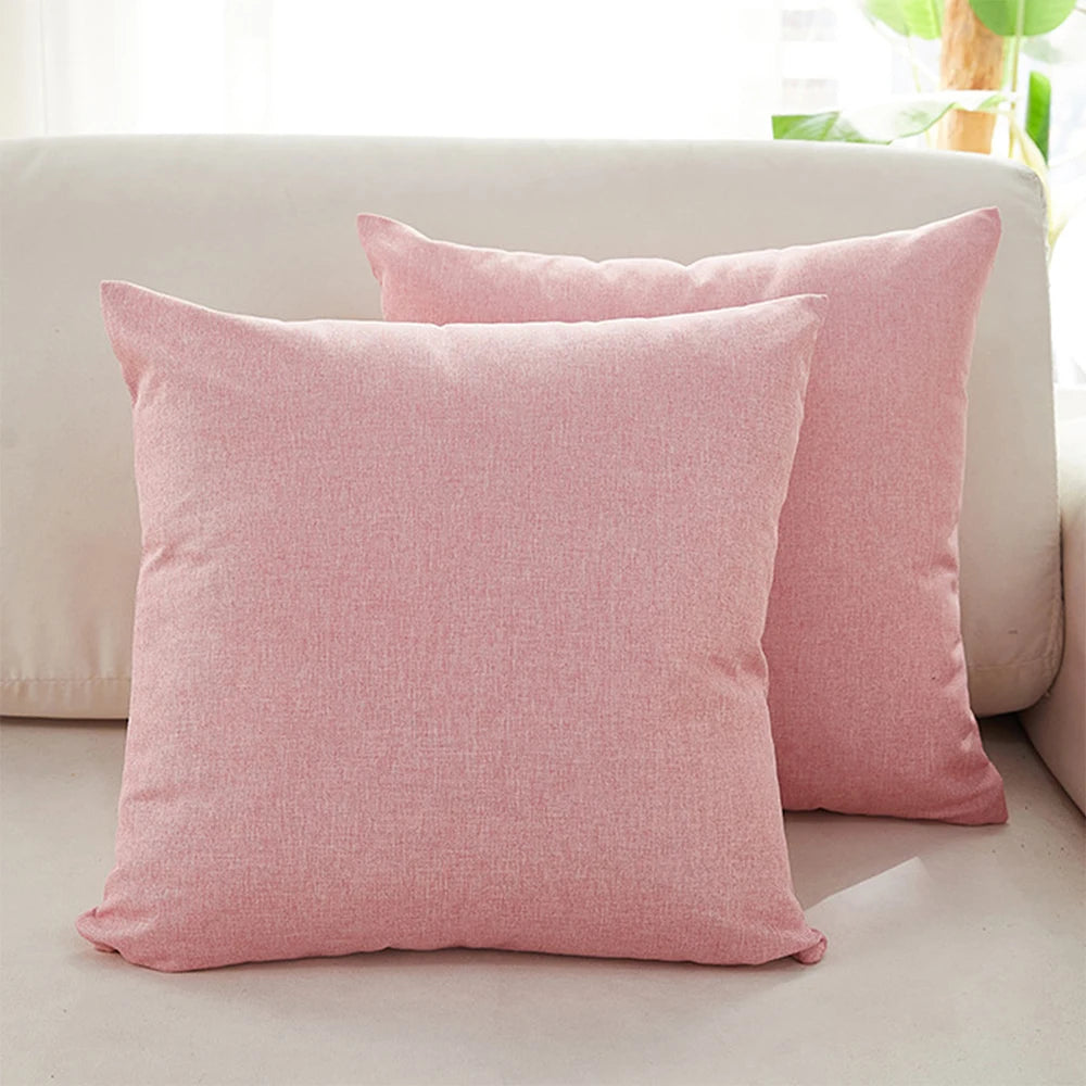 Funda de cojín Funda de almohada Funda de lino para sofá Salón Exterior 45*45cm Decoración del hogar