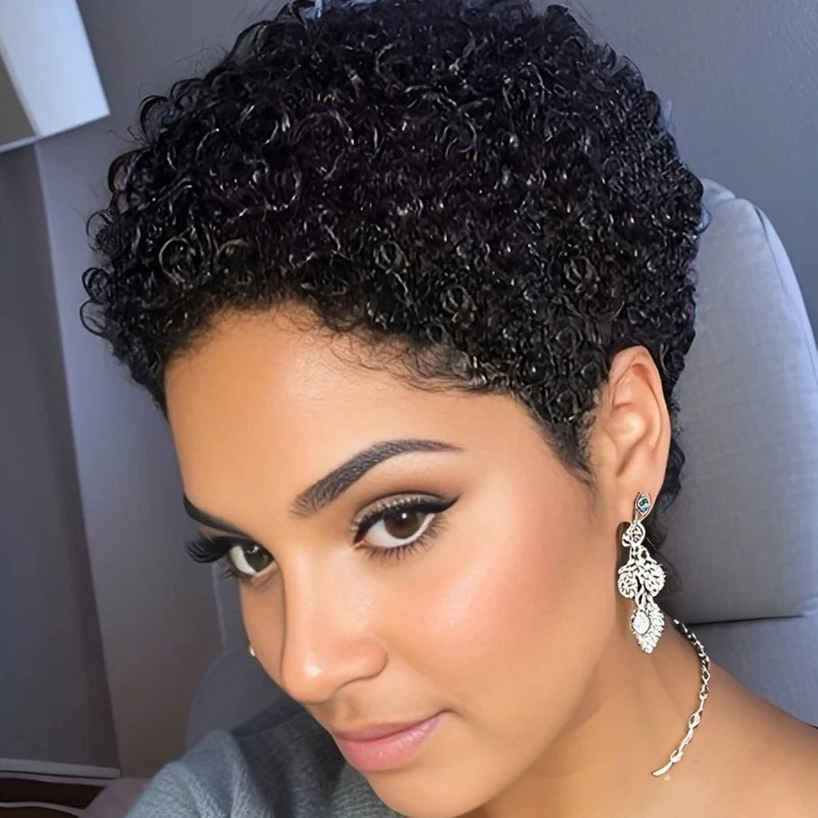 Afro Curly Pixie Wig
