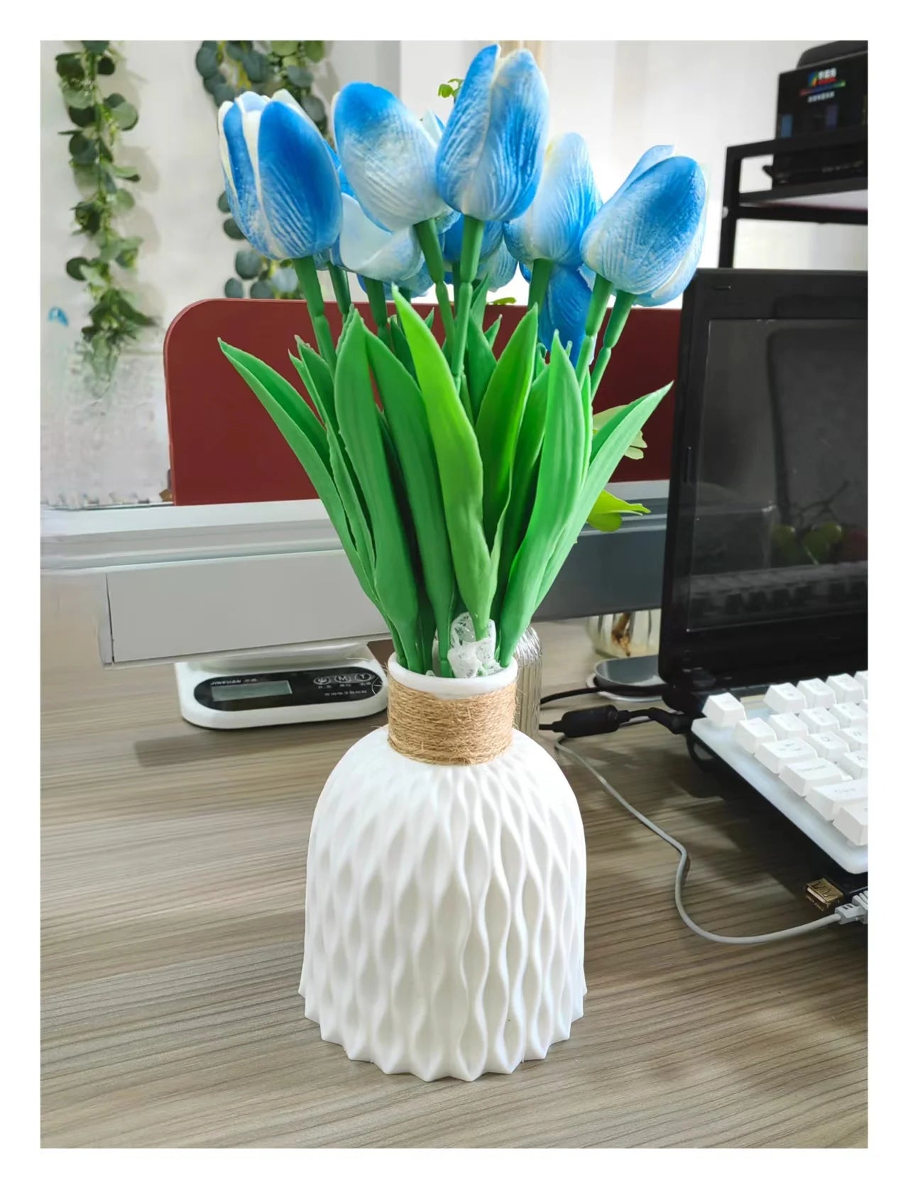 Vase décoratif de table en plastique 1/2, vase moderne de célébrité Internet, décoration de salle à manger et de salon, non hydroponique