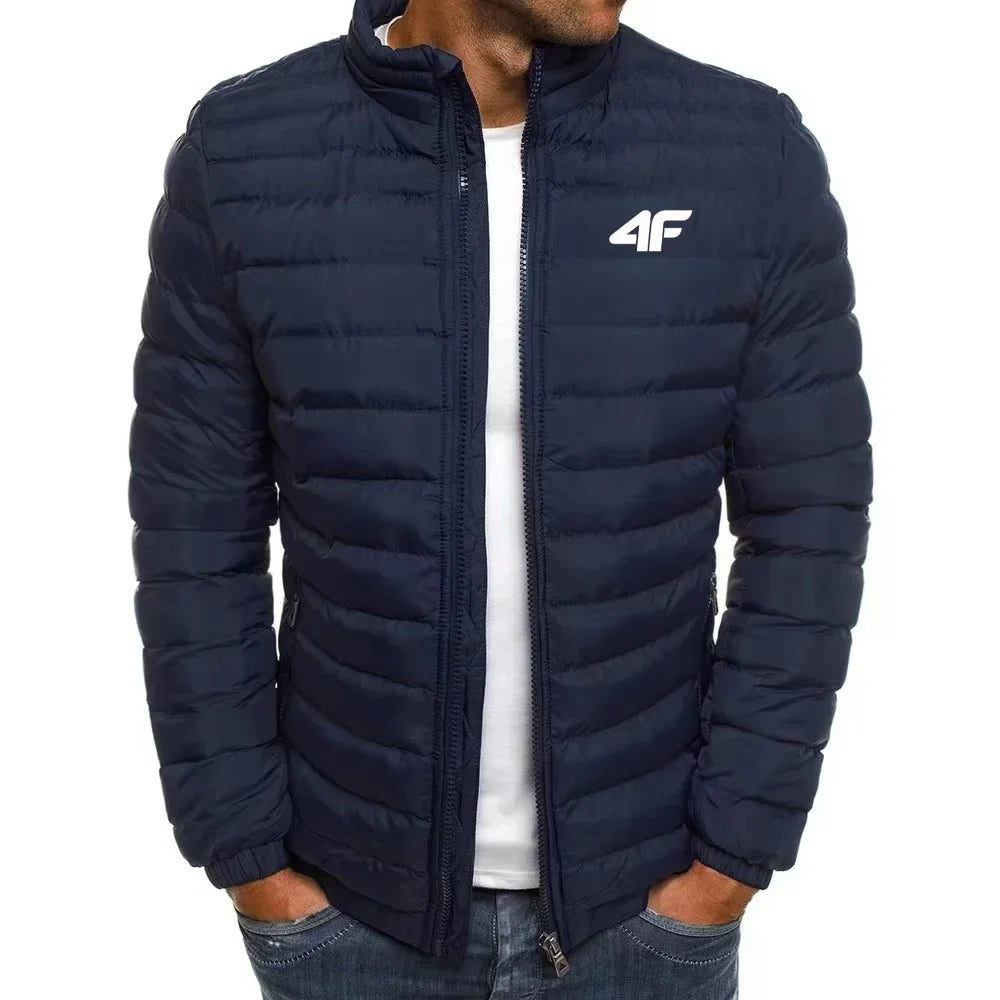 Men’s Short Cotton-Padded Jacket – Street Style, Warm & Windproof