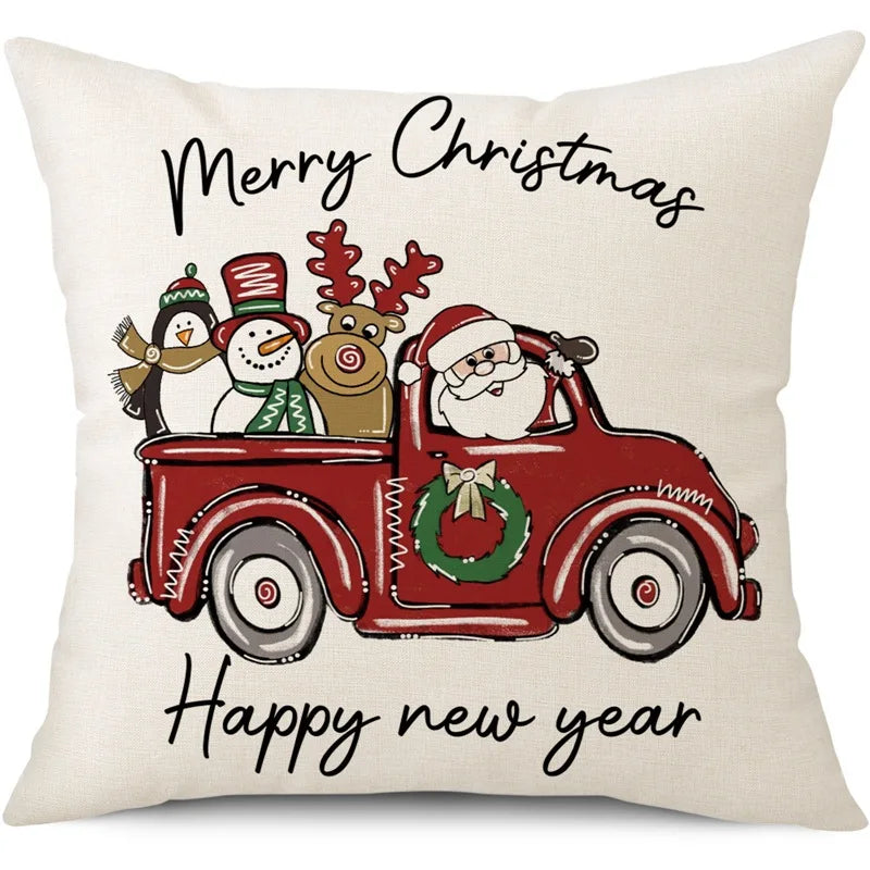 Funda de cojín Feliz Navidad – Encanto festivo para tu hogar