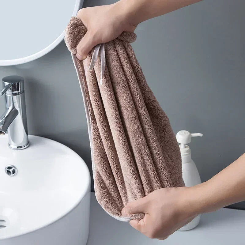 Toallas de mano con lazo para cocina, baño, de terciopelo coral, microfibra, suaves, de secado rápido, absorbentes, paños de limpieza, toalla de rizo para sauna en casa