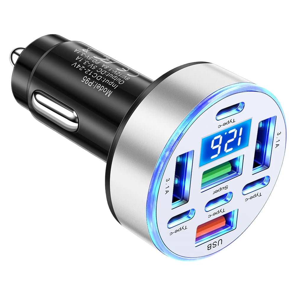 40W 8-Port Car Charger