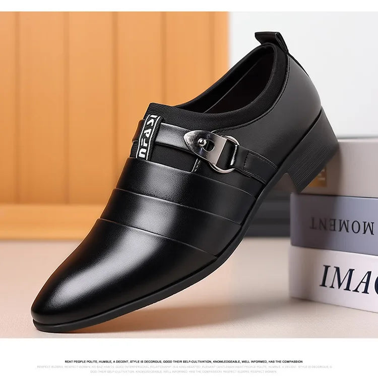 Zapatos de vestir para hombre, mocasines formales para traje de boda para hombre, zapatos de oficina para boda, mocasines sin cordones, zapatos de vestir elegantes para hombre