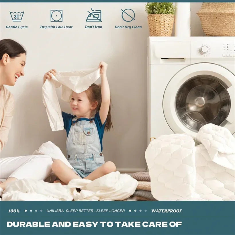 Waterproof Thickened Mattress Pad Protector Adjustable Durable Fitted Sheet Bed Covers Anti-mite Non-slip Bedspreads 150/160x200