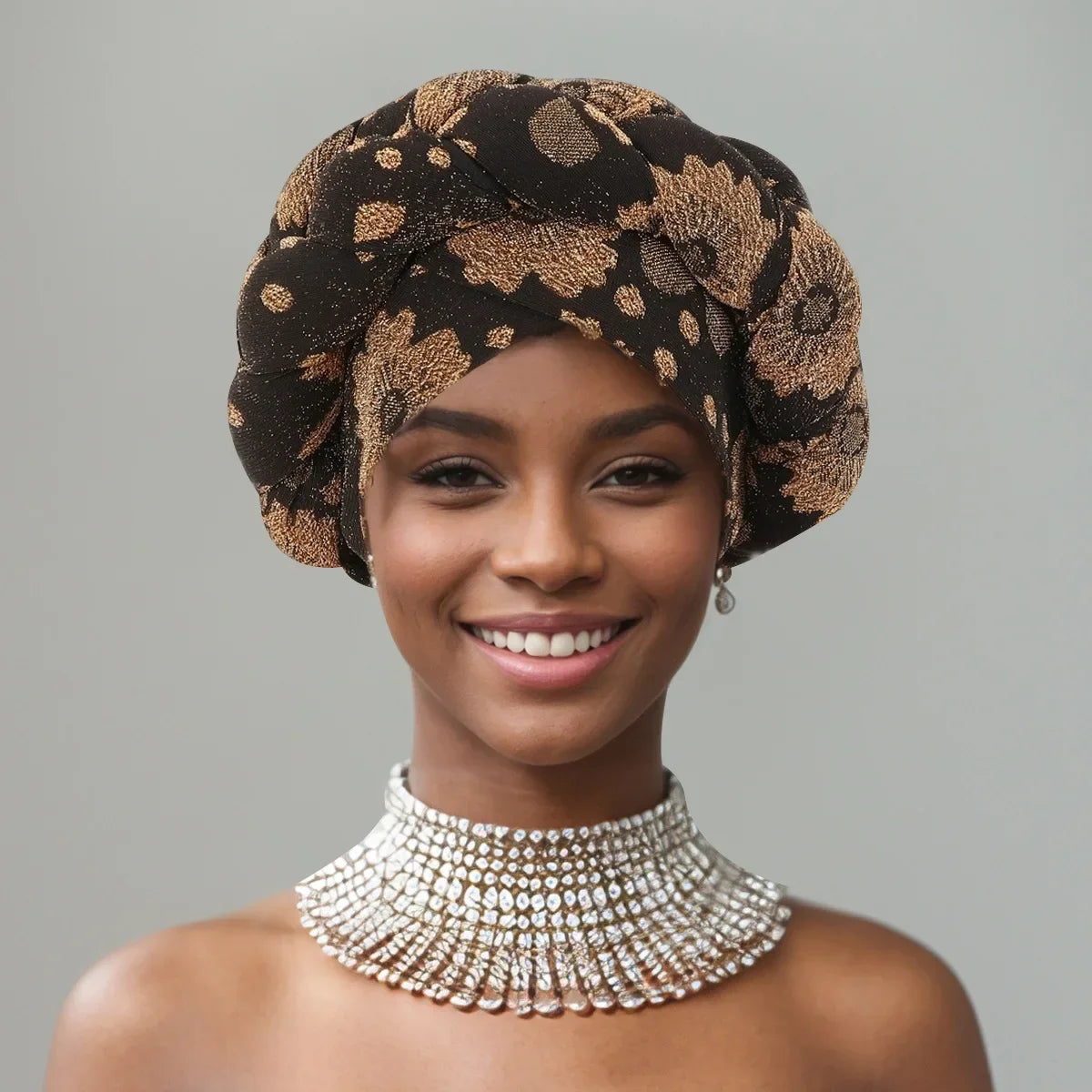 Gele Headtie Already Made African Head Wraps for Women Turban Femme Gelee Nigerian Aso Oke Bonnet Femme Diamonds Headtie 2025