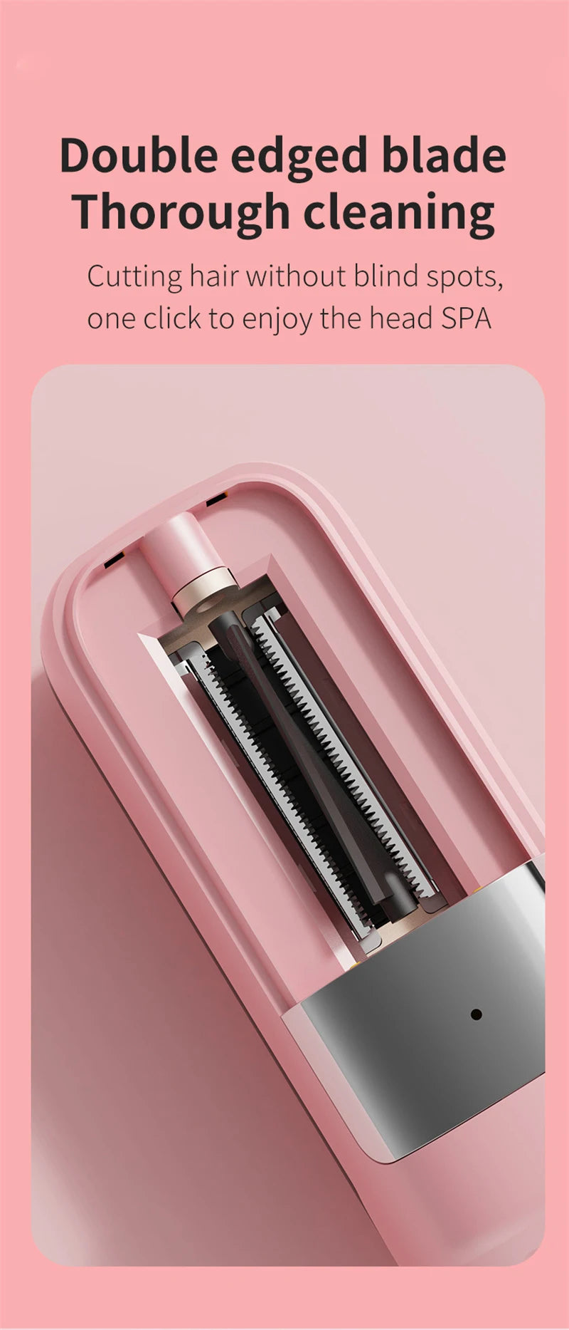 Recortador de puntas de cabello, removedor de puntas abiertas, cabello seco, dañado, quebradizo, automático profesional, para mujeres, máquina de corte de cabello inalámbrica