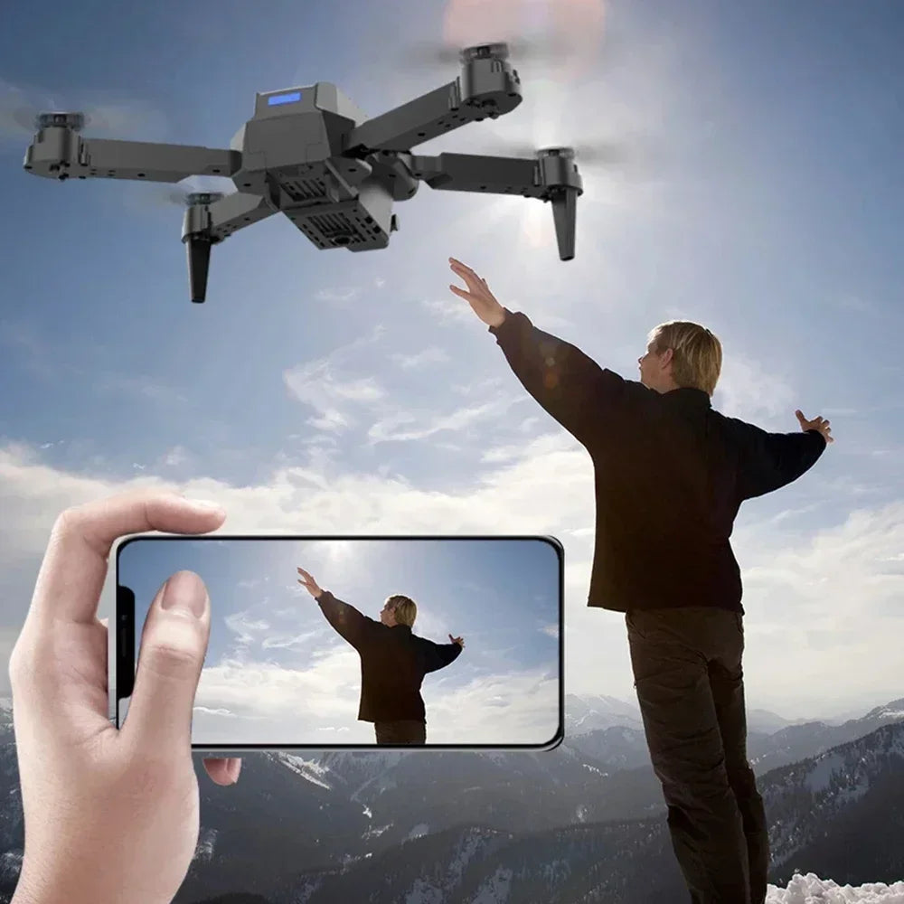 Dron profesional 4K de gran angular E88 con cámara HD WiFi FPV retención de altura cuadrotor RC plegable para juguetes infantiles