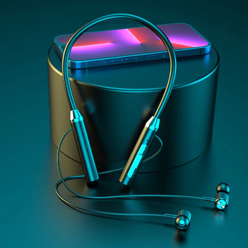 Auriculares Bluetooth Inalámbricos Magnéticos HIFI Deportivos de Diadema Colgante TWS Auriculares Inalámbricos Bluetooth con Micrófono