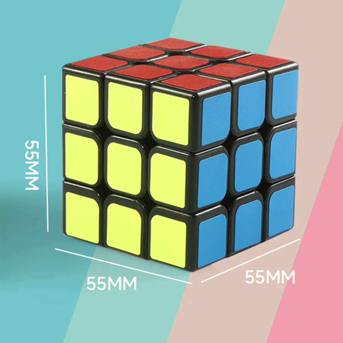 3x3x3 Rompecabezas 3D divertido para aliviar el estrés, mejorar la concentración, juego de velocidad suave profesional, con bloqueo de color, juguete de regalo para niños