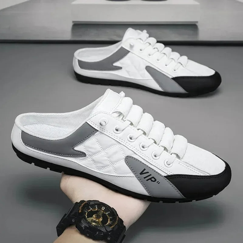 Pantuflas de Verano para Hombre Zapatos Casuales de Fondo Plano de Moda para Hombre Zapatos de Apoyo de Suela Blanda Zapatillas Deportivas para Hombre