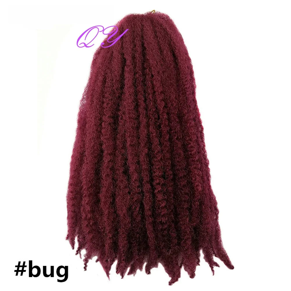 2 pcs Marley Twists Hair Braiding hair synthetic afro kinky Crochet Braiding Hair Extensions for women