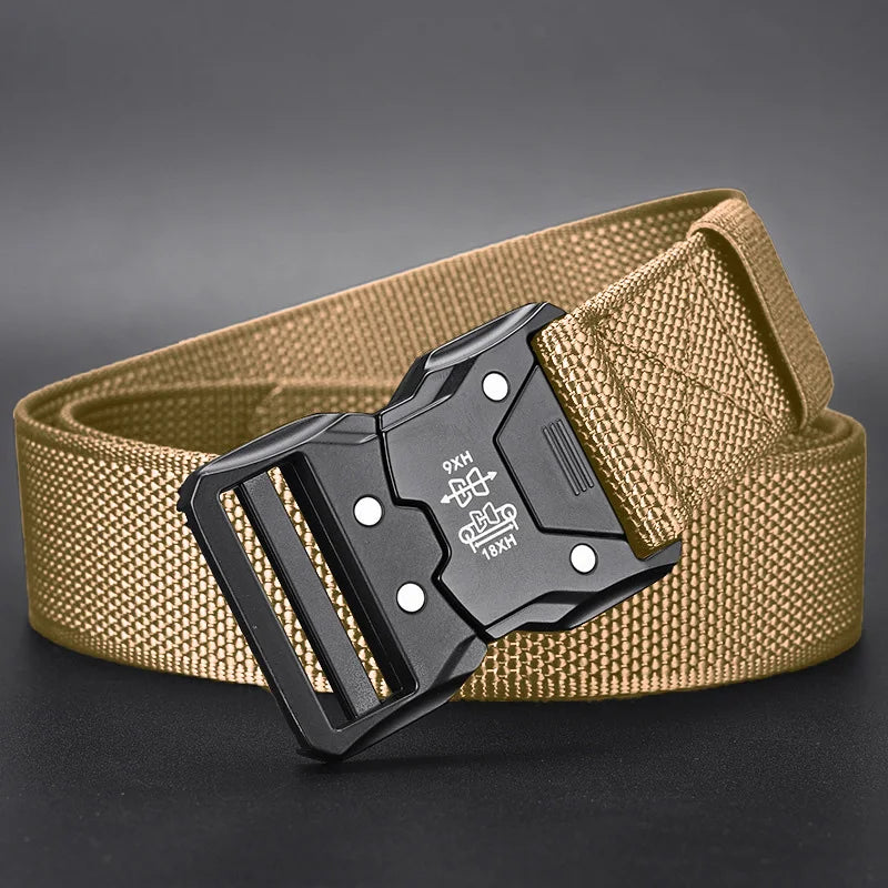 Cinturón Táctico para la Cintura - Hebilla Automática Duradera, Perfecto para Aventuras al Aire Libre, Accesorios Unisex para Hombres y Mujeres