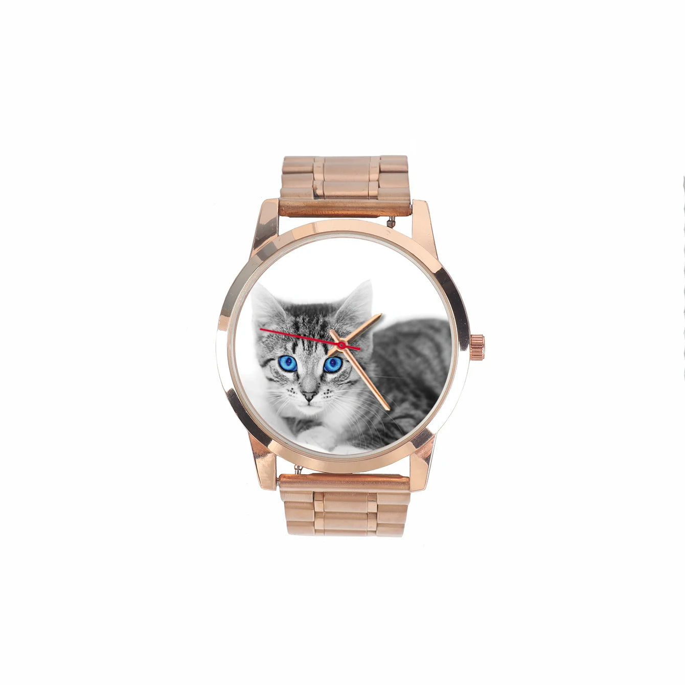 Relojes para Hijo Amiga Mujer Esposa Familia Logo Gato Reloj de Pulsera para Mujer Esfera DIY Cuarzo Esposas Mascota Foto Personalizada