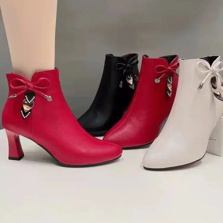 Bottes imperméables à talons hauts pour femmes