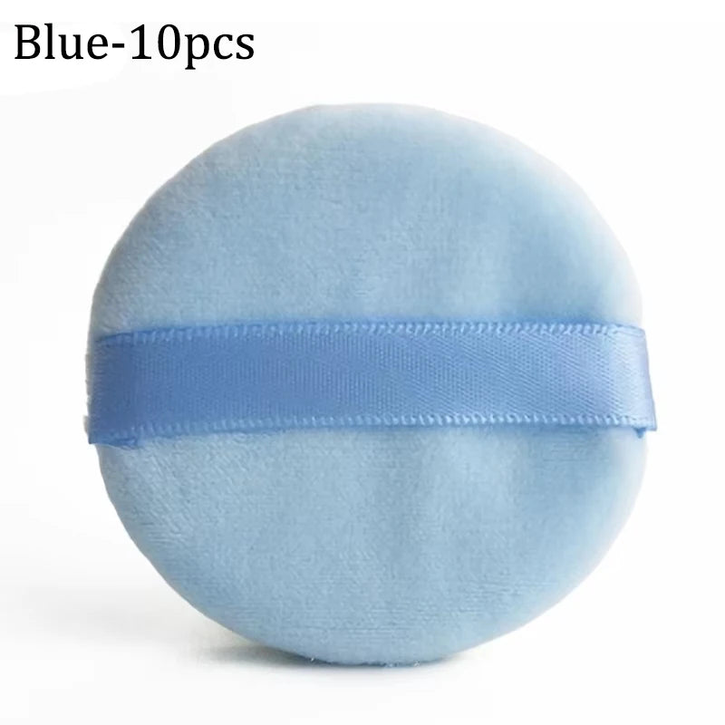 Esponja de Maquillaje de Terciopelo Suave 5/10Pcs Borla Cosmética para Polvo Suelto Esponja de Maquillaje Facial de Doble Cara Corrector Herramientas de Maquillaje Húmedo y Seco