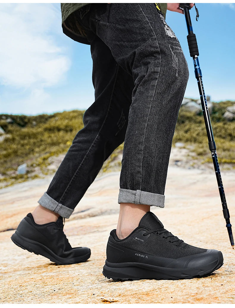 Zapatillas de senderismo, para exteriores, para caminar por la montaña, antideslizantes, informales, impermeables, de goma, resistentes al desgaste, para acampar, transpirables