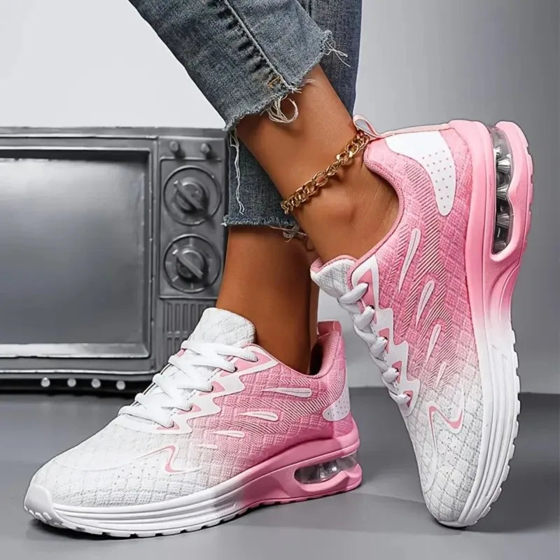 MAEDEF Damesko Løpesko Sportssko Dame Sneakers Mesh Pustende Sklisikre Flats Süle Güsko Vulkaniserte Sko Damesko