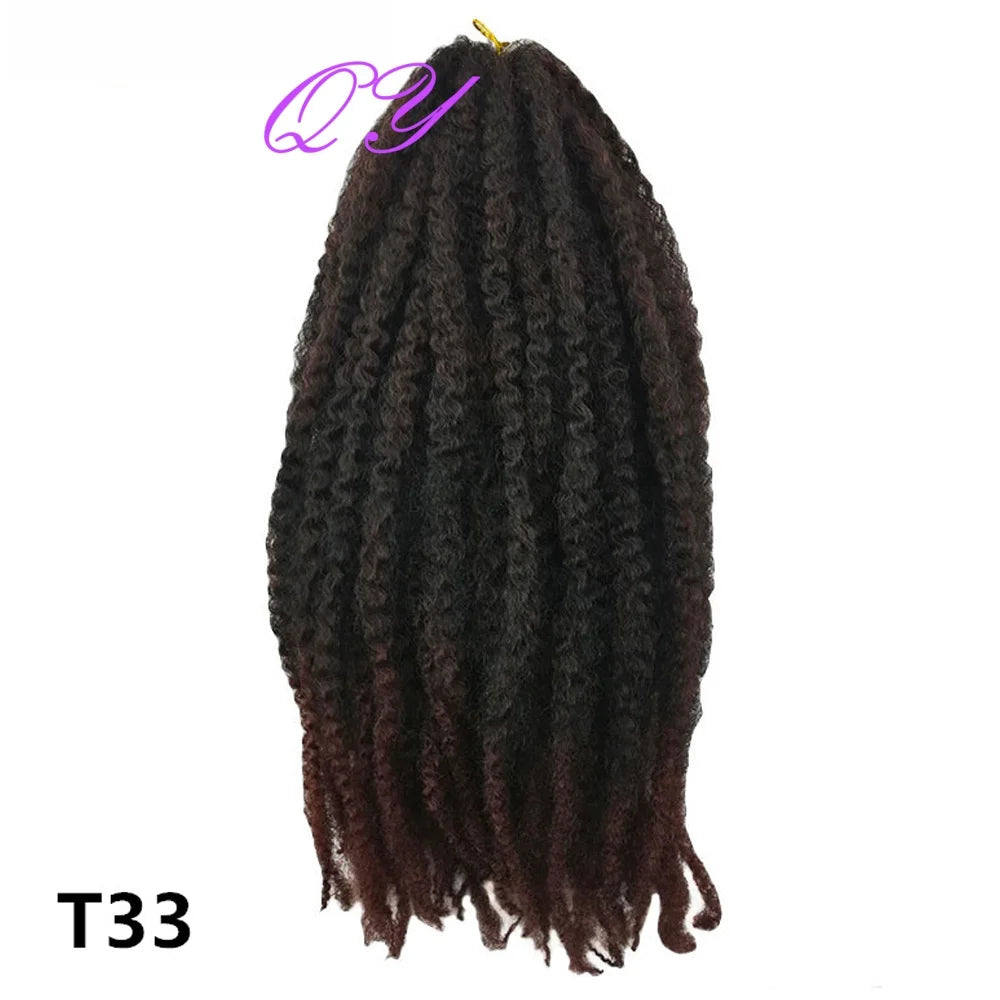 2 pcs Marley Twists Hair Braiding hair synthetic afro kinky Crochet Braiding Hair Extensions for women