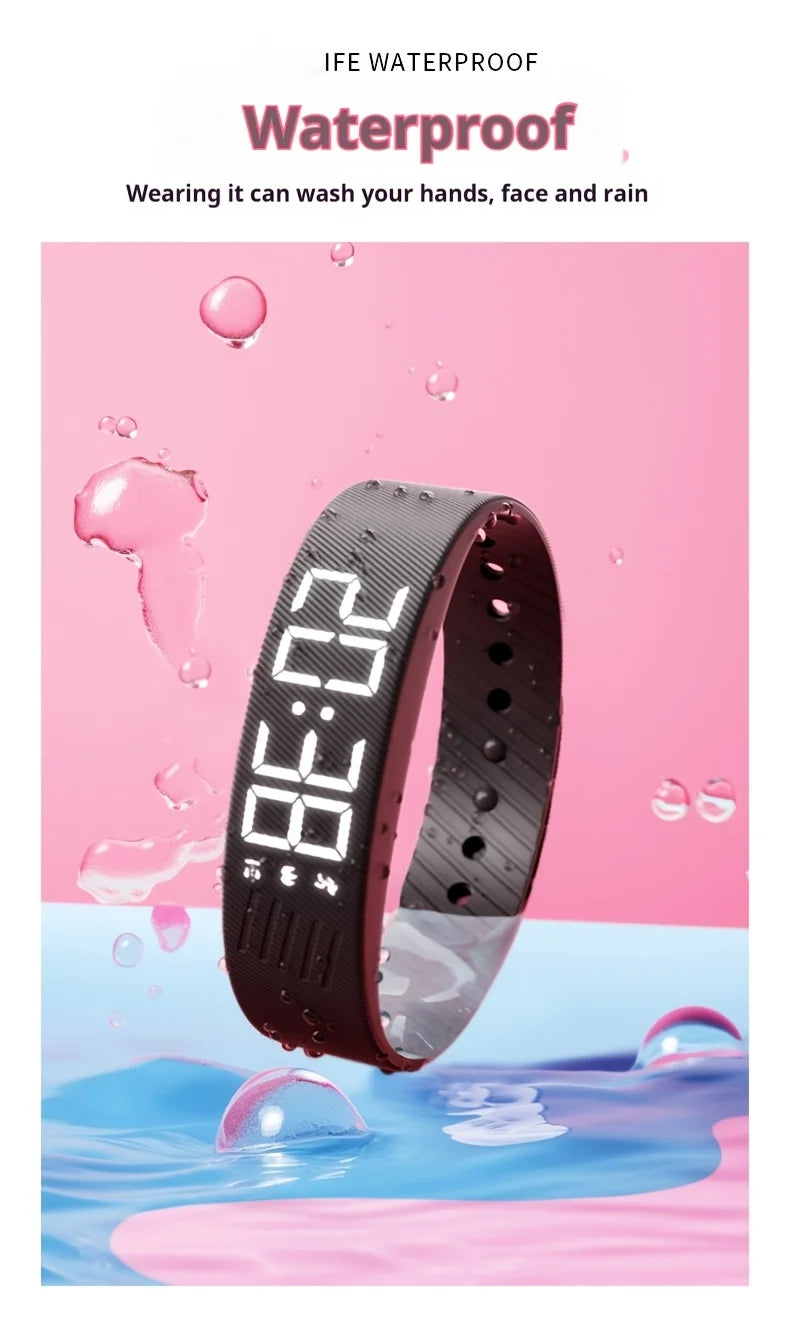 Smart Watch Hombres Mujeres Podómetro Pulsera de fitness Contador de pasos Modo multideporte Pulsera electrónica de moda Simplicidad Smart Band