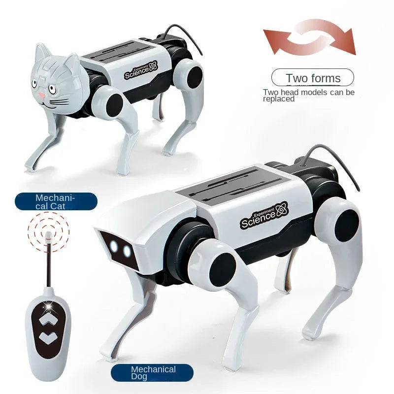 Robot de control remoto para niños, juguete mecánico con control remoto, enseñanza de ciencias, modelo de montaje DIY, juego de juguetes eléctricos para niños, regalo