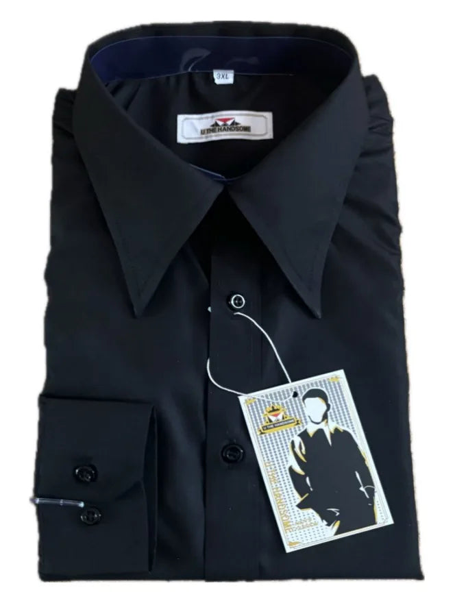 Camisa de hombre diseño retro marca de moda camisa de punta larga - camisa personalizada auténtica de apariencia retro para hombre