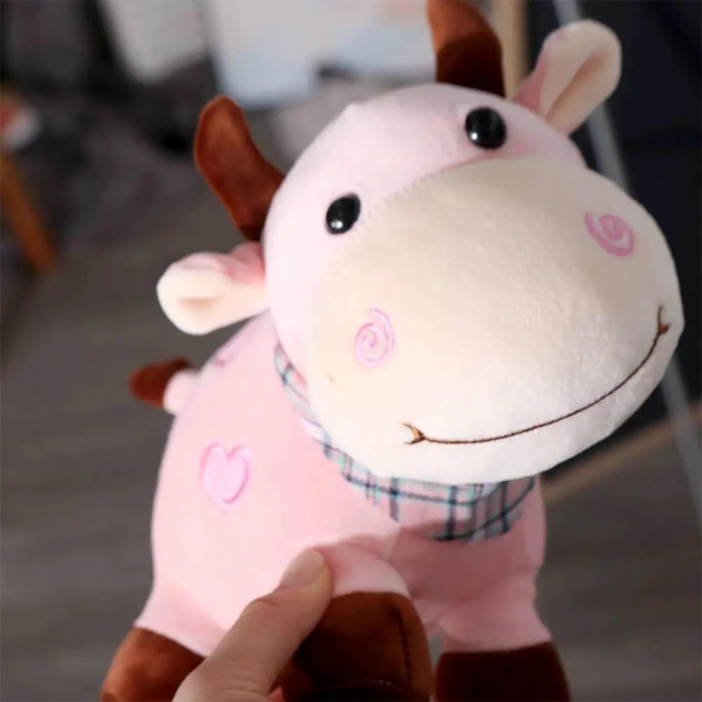 Juguete de decoración para el hogar, animales de peluche suaves, juguete de peluche para niñas, muñeco de peluche de animal, juguete de peluche de vaca, juguete de peluche de ganado, muñeco de peluche de toro