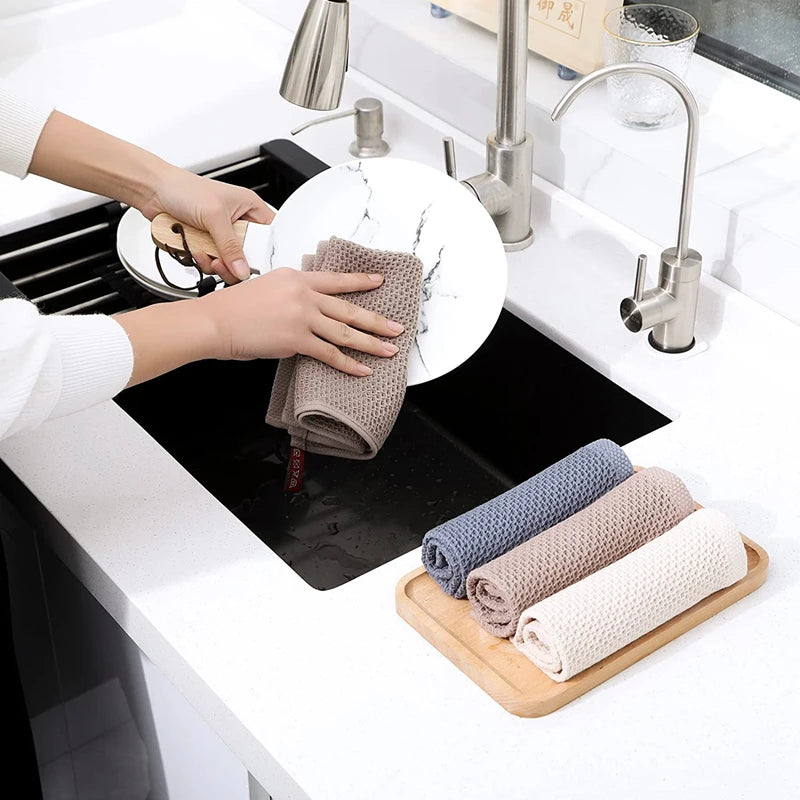 Nuevo paño de cocina 100% algodón, ultra suave, absorbente, toalla de cocina, paño de limpieza para el hogar, herramientas de cocina, utensilios, paño de lavado, trapo de cocina.