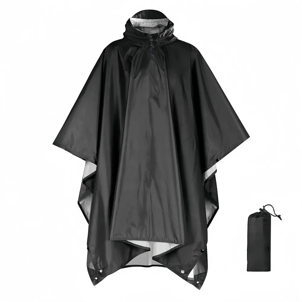 Outdoor All-round Gear! 3-in-1 Cape Raincoat, Essential Waterproof One-piece Poncho for Hiking, Cycling & Mountaineering