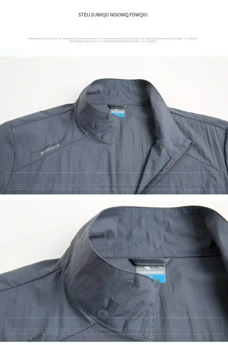 Chaquetas de Verano para Hombre Cortavientos Abrigos Masculinos Ropa Protectora Solar Chaqueta para Viajes y Camping Ciclismo Ultrafino Pesca Senderismo