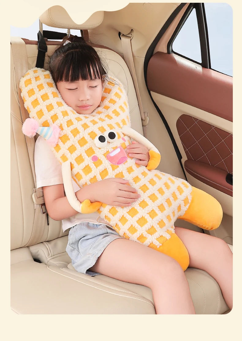 CuteY Shape Kids Travel Safety Pillow Car Seat Neck Pillow Car Sleep Long Distance Travel Pillow Head Pillow Support Kids Adults