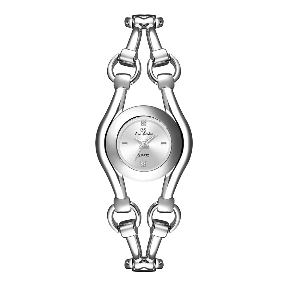 Relojes de lujo de moda para mujer Nuevos relojes de pulsera vintage dorados de lujo para mujer Reloj de cuarzo de vestir para mujer Relogio Feminino